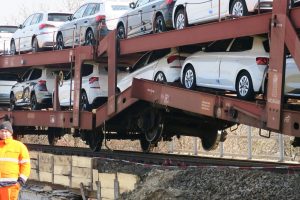 Srážka nákladních vlaků u odbočky Skály. Foto: Drážní inspekce