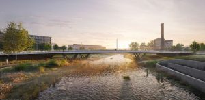 Návrh nového mostu přes Svitavu v Brně. Foto: William Matthews Associates