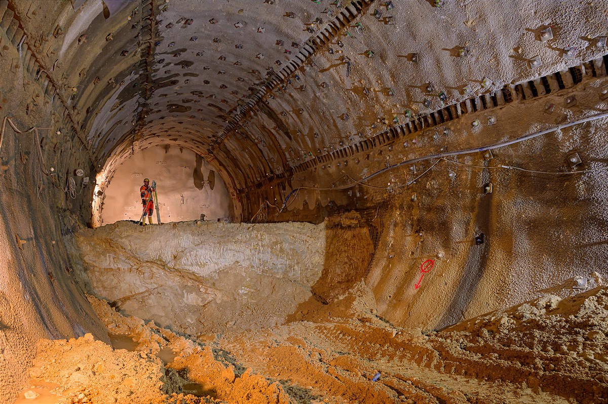 Stavba úpatního tunelu Semmering. Pramen: ÖBB_Ebner