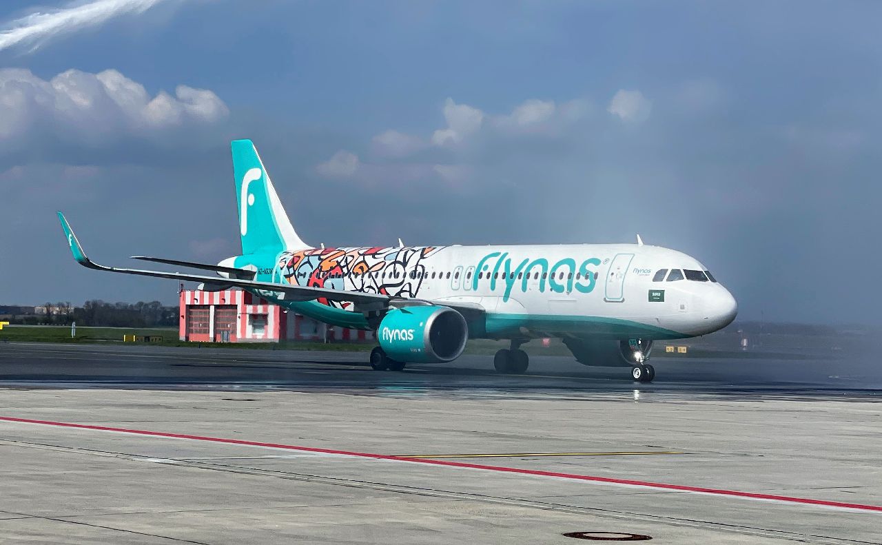 A320neo společnosti Flynas v Praze. Foto: Jan Sůra / Zdopravy.cz