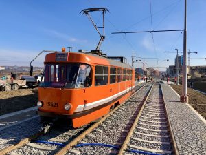 Měřicí tramvaj na trati Barrandov - Holyně. Autor: Dan Šabík, DPP