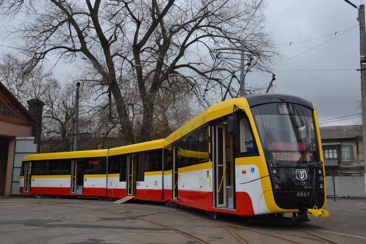 Předání další tramvaje Odyssey Max v Oděse. Foto: Oděsgorelektrotrans