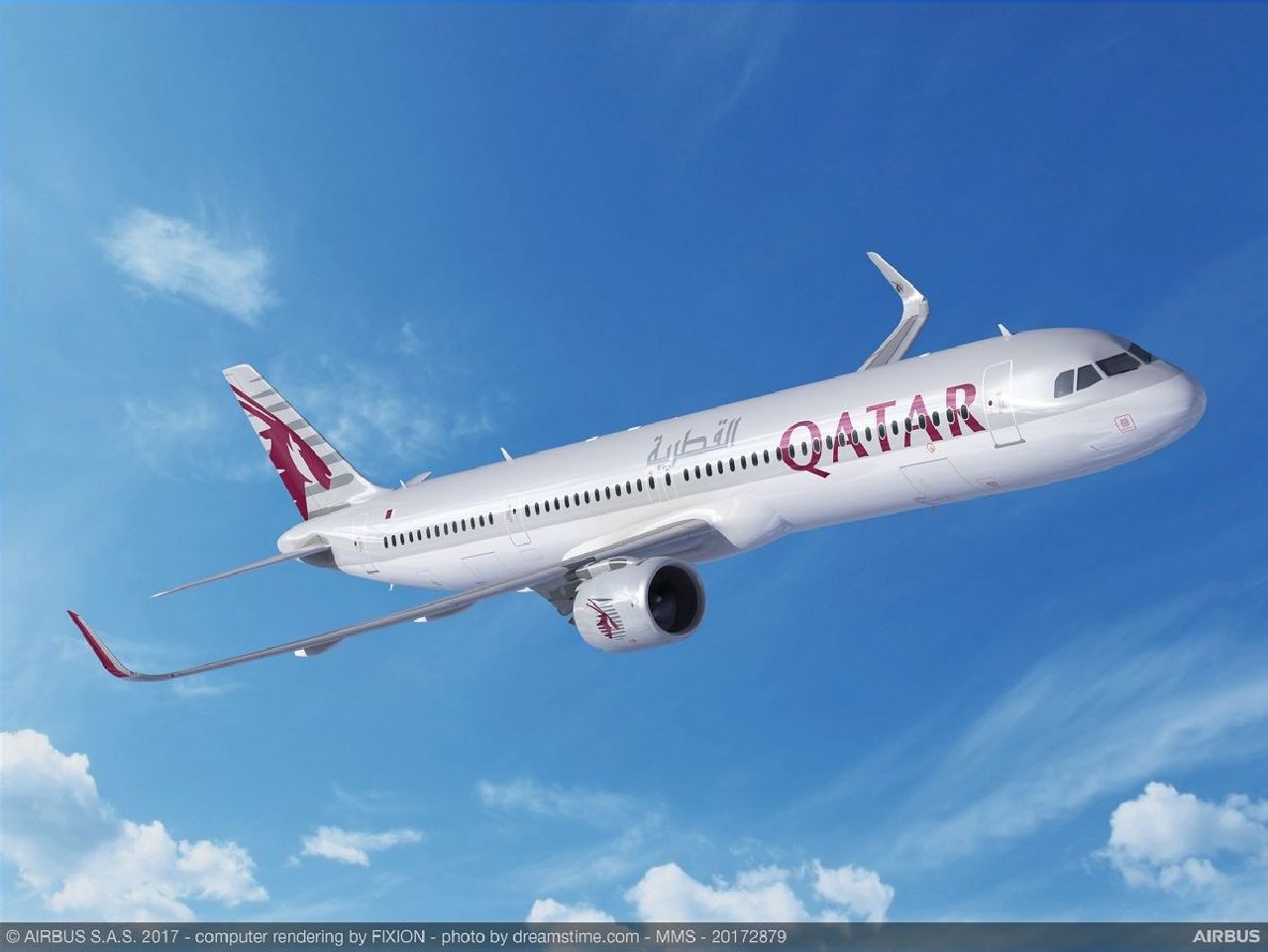 Vizualizace A321neo pro Qatar Airways. Foto: Airbus