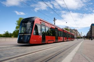 Tramvaj ForCity Smart Artic v Tampere. Pramen: Škoda Transportation
