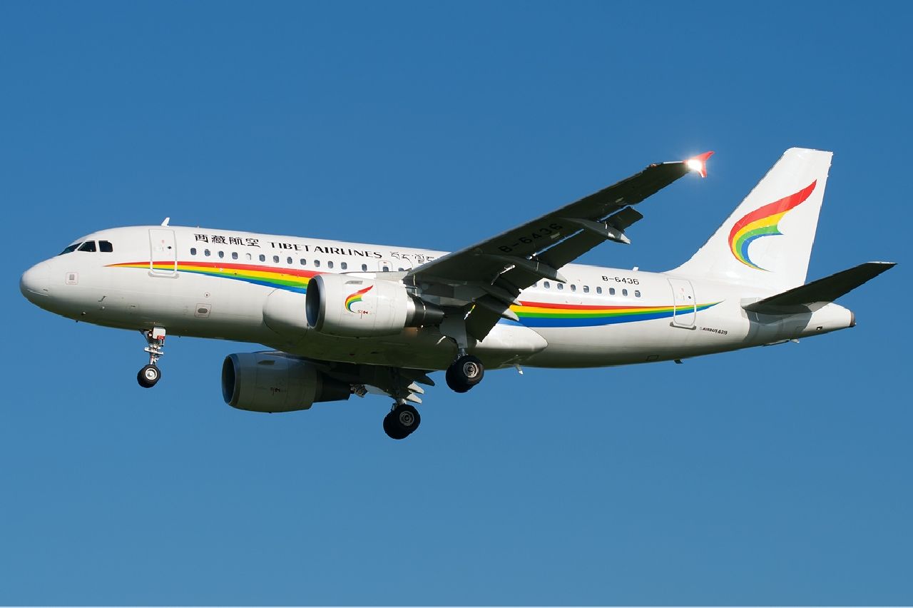 Airbus A319 společnosti Tibet Airlines. Foto: 3GO*CHN-405/mjordan 6/ Wikimedia Commons