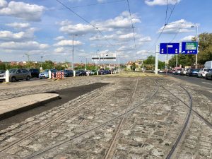 Opravený úsek tramvajové trati na třídě Milady Horákové. Foto: Daniel Šabík / DPP