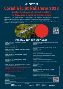 Plakát k vodíkové railshow Alstomu.