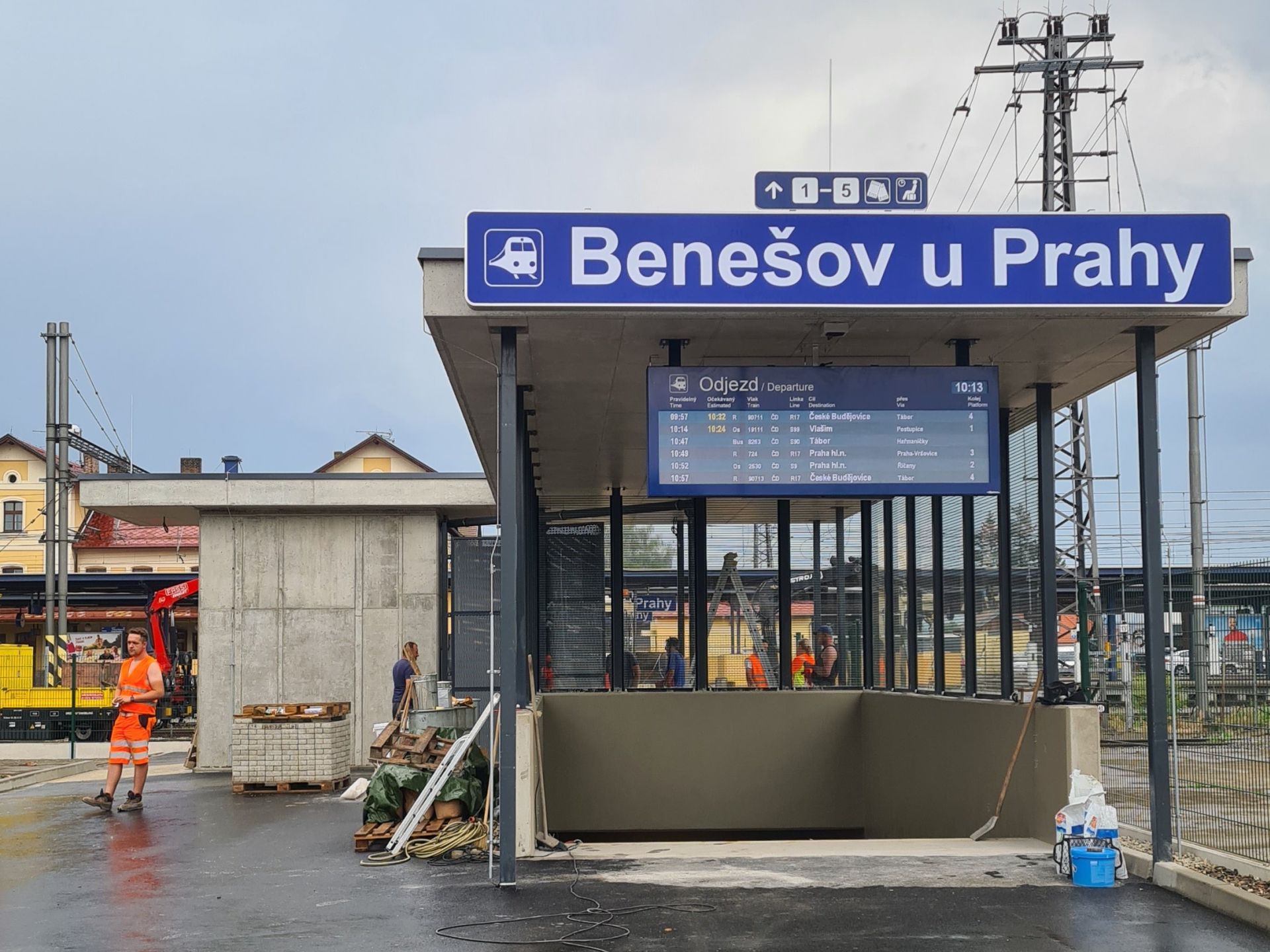 Prodloužený podchod na nádraží v Benešově. Pramen: Správa železnic