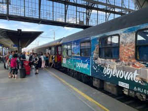 První vlak do Chorvatska v sezóně 2022. Foto: Tereza Ptáčková