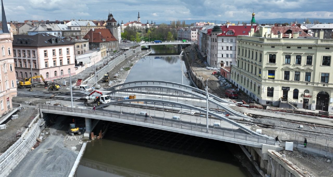 Nový most přes řeku Moravu v Olomouci. Foto: Olomouc.eu