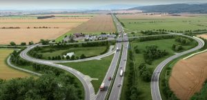 Vizualizace podoby nové silnice Týneček - Šternberk. Foto: ŘSD