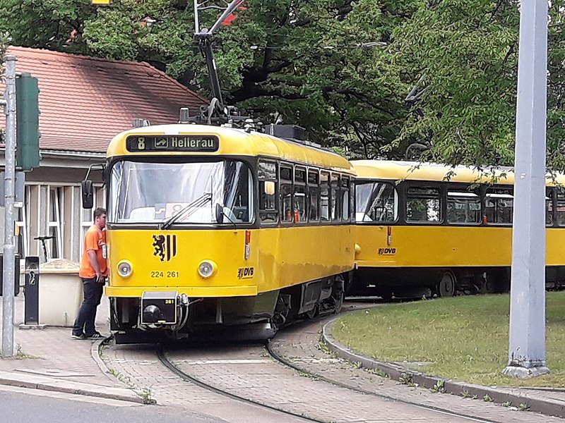 Tramvaj Tatra T4D v Drážďanech. Foto: Echtner / Wikimedia Commons
