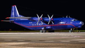 Antonov An-12 společnosti Meridian Air Cargo při nedávné návštěvě v Ostravě. Foto: Śtěpán Bajger / Ostrava Airport Aviation Photography