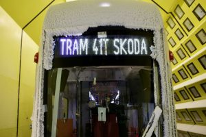 Testování tramvaje Škoda ForCity Smart (41T) v klimatickém tunelu ve Vídni. Pramen: Škoda Transportation