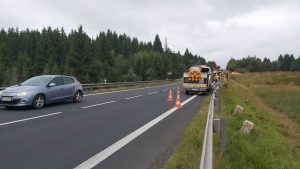 Silnice I/7 na Horu Sv. Šebestiana. Pramen: ŘSD