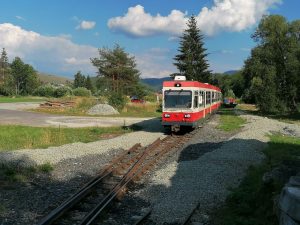 První jízda vlaků ze Švýcarska po Čiernohronské železnici. Foto: ČHŽ