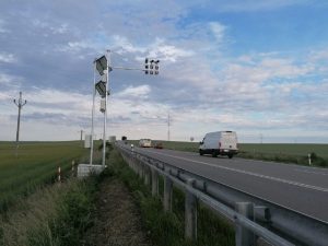 Radar na silnici u silnice I/50. Foto: Město Slavkov
