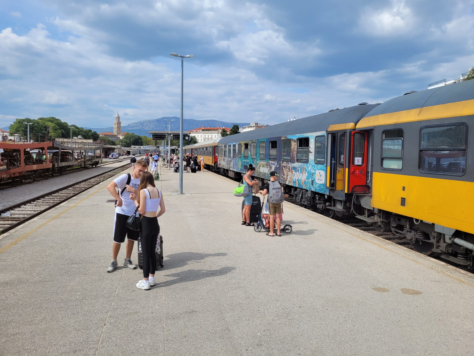 Vlak RegioJetu ve Splitu. Foto: Aleš Petrovský