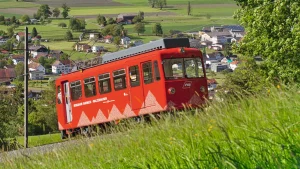 Stávající vůz na trati Rheineck–Walzenhausen. Foto: Bodensee.eu
