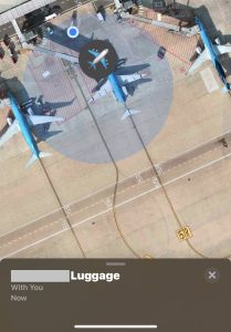 Sledování polohy zavazadla pomocí lokalizátoru AirTag