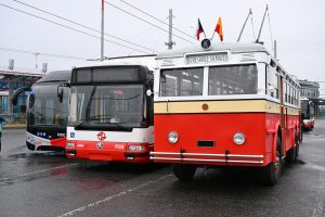Slavnostní zahájení provozu na trolejbusové lince Letňany - Čakovice (15. října 2022). Pramen: DPP/Petr Hejna