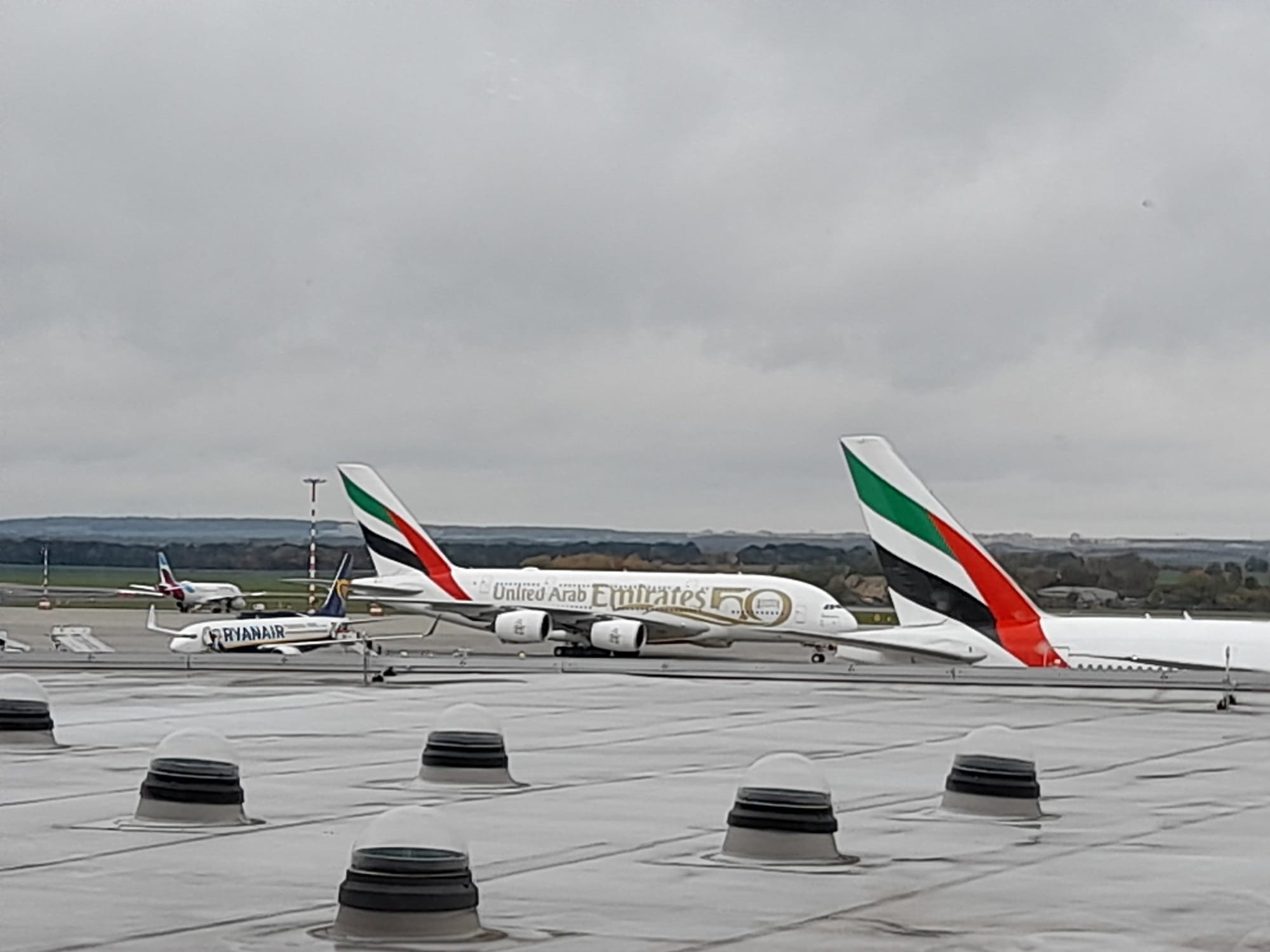 Letoun A380 po divertu do Prahy. Foto: Vlastimil Kučera