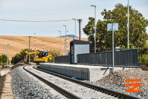 Revitalizace trati Lovosice - Česká Lípa, stav v srpnu 2022. Foto: Správa železnic