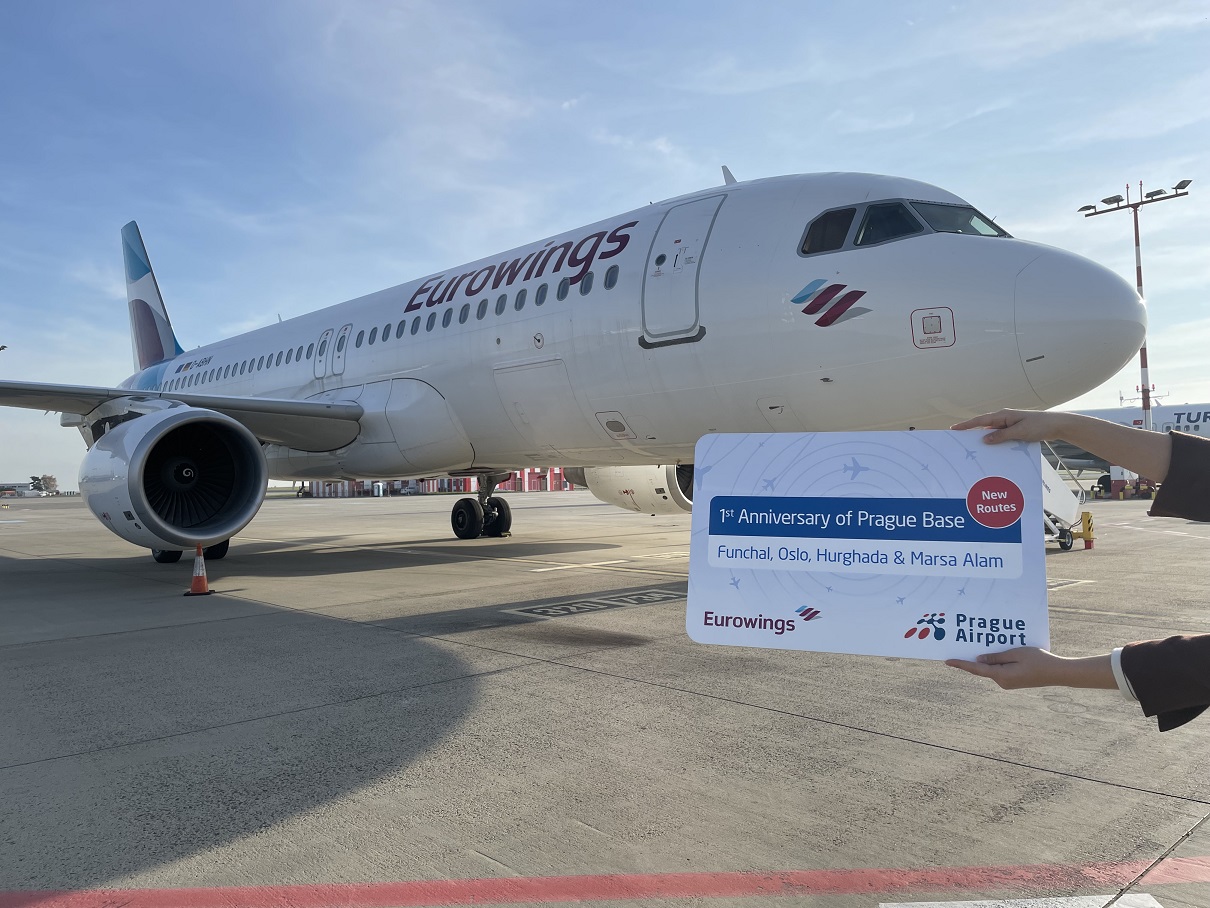 Eurowings slaví první výročí své základny v Praze Foto: Letiště Praha