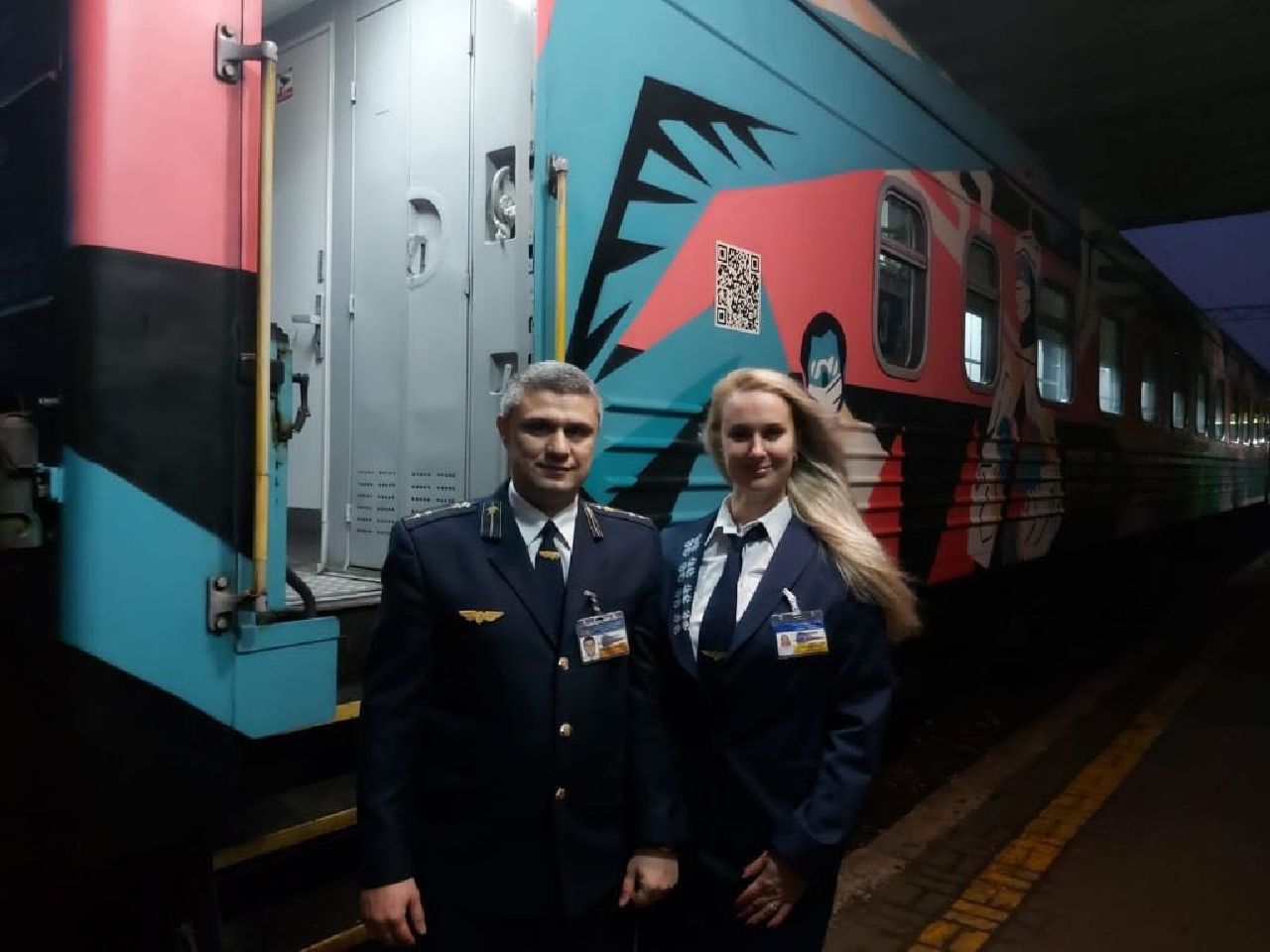 První vlak mezi Kyjevem a Kišiněvem. Foto: Twitter.com/AKamyshin/