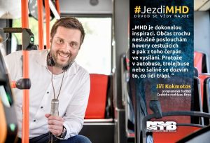 Informační kampaň s brněnskými osobnostmi na podporu MHD. Foto: DPMB