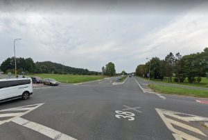 Křižovatka silnic I/9 a I/38 v Jestřebí. Foto: Google Street View