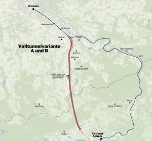 Varianta Krušnohorského tunelu v delší verzi. Foto: DB