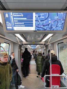 První den provozu nové tramvaje Škoda ForCity Smart 45T v Brně a nového tramvajového tunelu. Foto: Adam Zemek