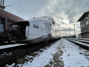 Ryclovlak TGV, ranžír České Budějovice (7. 12. 2022). Autor: Zdopravy.cz/Jan Šindelář