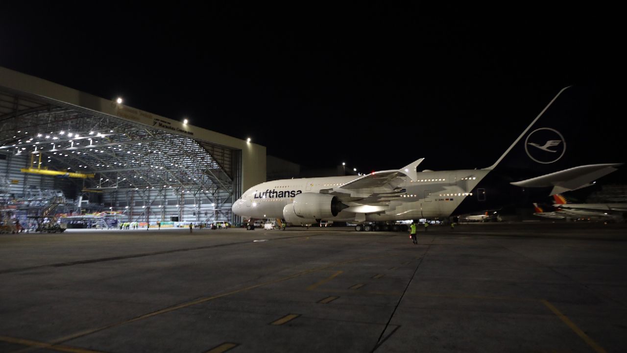 Airbus A380 v Manile. Foto: Lufthansa Technik