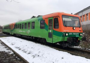 Spěšný vlak Ústí nad Labem-Lovosice-Louny-Žatec dopravce GW Train Regio, jednotka 628. Autor: Zdopravy.cz/Ondřej Kubala