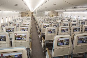 Ekonomická třída v A380 po modernizaci. Foto: Emirates