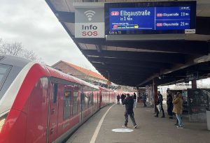 Data o vytížení jednotlivých vozů ve vlaku. Foto: S-Bahn Hamburg Gmbh