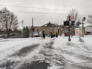 Nehoda na přejezdu v Ostravě. Foto: Drážní inspekce