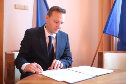 Zbyněk Hořelica v roce 2015 při jmenování do čela SFDI. Foto: Ministerstvo dopravy