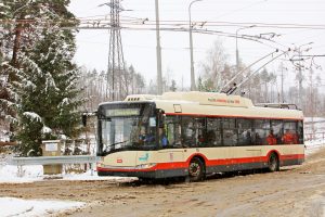 Nová trolejbusová trať v Jihlavě. Foto: Elektroline