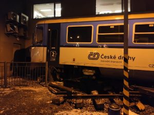 Nehoda jednotky 814 v Českém Těšíně. Foto: Drážní inspekce