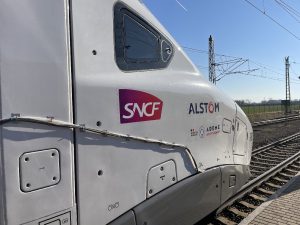 Jednotka TGV M na zkušebním okruhu ZC VUZ Velim. Foto: Jan Sůra