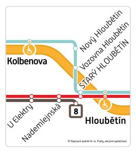 Schéma tramvajových zastávek v Hloubětíně. Foto: DPP