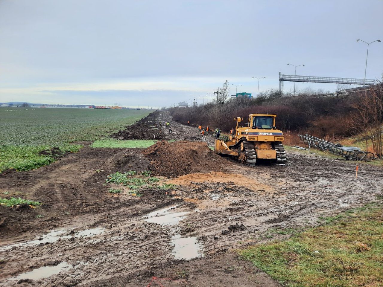 Přípravné práce na rozšiřování D1 u Brna. Foto: ŘSD