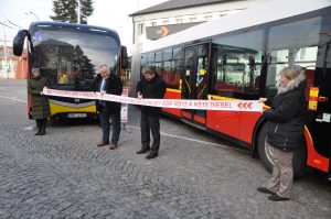 Zahájení provozu nových autobusů SOR v Hradci Králové. Foto: DPMHK