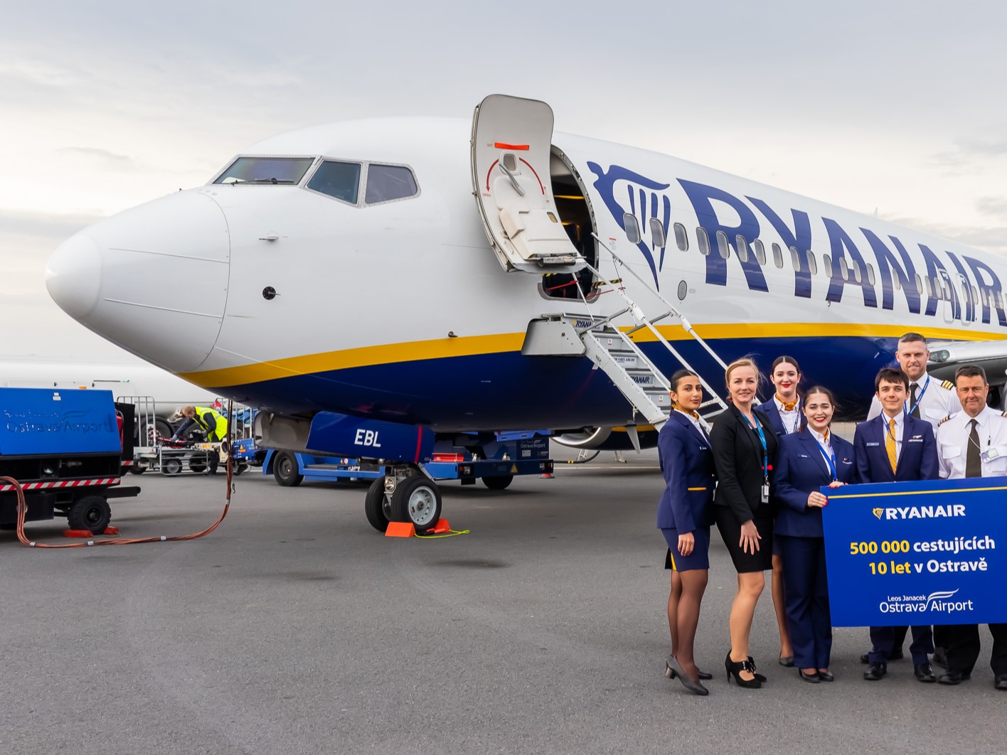 Ryanair slaví 10 let v Ostravě. Foto: Letiště Ostrava