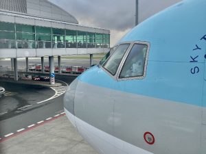 První let Korean Air v Praze po tříleté pauze. Foto: Vojtěch Očadlý / Zdopravy.cz