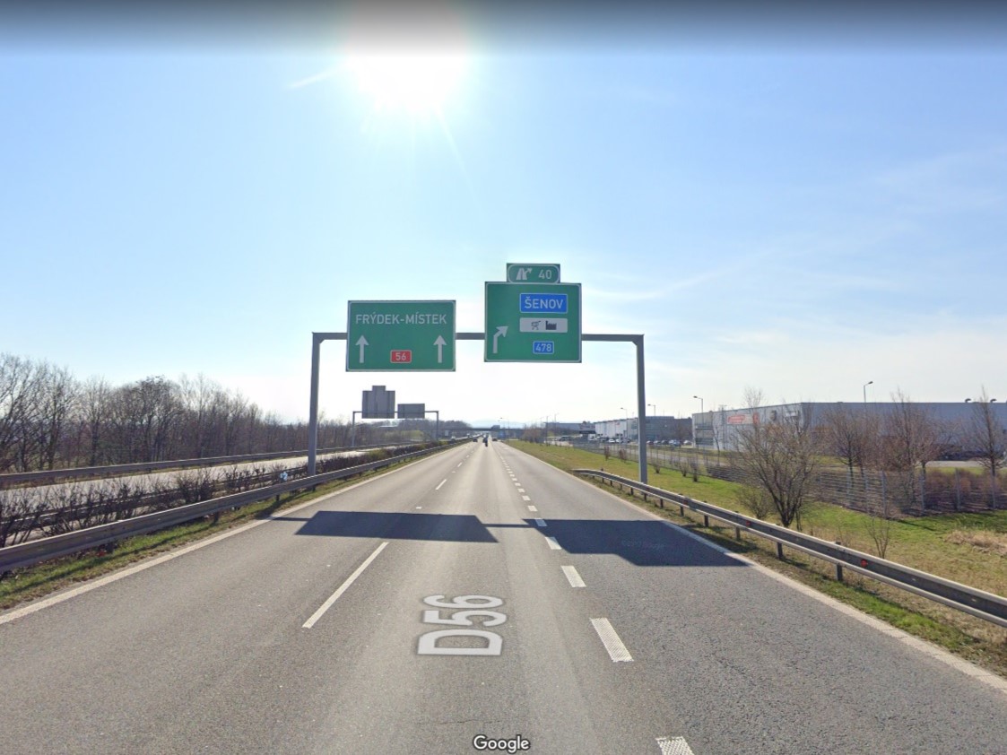 I/56 v Ostravě Zdroj: Google Street View