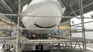 Obrazem: JOB AIR Technic připravil první Airbus A321neo LR pro HiSky. Zdroj: facebook.com - HiSky